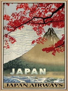Vintage Travel Japan - Canvas Gallery Natural