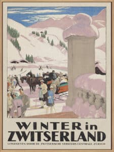 Winter in Zwitserland Emil Cardinaux - Canvas Gallery Natural