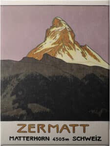 Zermatt Emil Cardinaux - Unframed Canvas Unframed Canvas