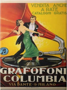 Grafofoni Columbia 1920 - Unframed Canvas Unframed Canvas