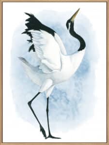 Dancing Crane II - Canvas Gallery Natural