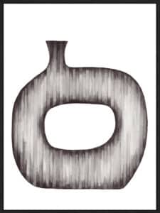 Gradient Curves 1 - Canvas Gallery Black
