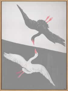 Mirrored Swan I - Canvas Gallery Natural