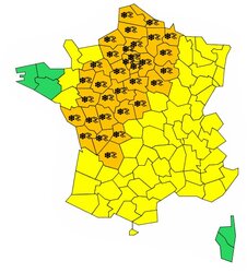 Neige, Verglas : la moitié de la France en alerte vigilance orange