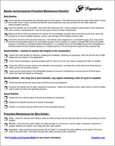 Preventative Maintenance Checklist