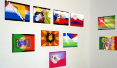 ‚Migration Flags' in der Einzelausstellung ‚Beschleunigte Flaggen und Gebremste Helden', Kunstverein für den Rhein-Sieg-Kreis, Siegburg 2009.