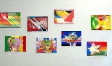 ‚Migration Flags' in der Einzelausstellung ‚Beschleunigte Flaggen und Gebremste Helden', Kunstverein für den Rhein-Sieg-Kreis, Siegburg 2009.