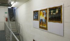 ‚Beschleunigte Flaggen und gebremste Helden', Einzelausstellung, Kunstverein Rhein-Sieg, Siegburg, DE, 2009. Ansicht: ‚Restauration' (1996/2008).