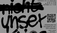 Nicht unser Krieg. Exhibition. Weltkunstzimmer Dusseldorf 02-03 2023. Poster.