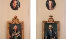 Symptom : Barock, künstlerische Interventionen in Schloss Eutin, 2023. Galerie der Starken Frauen, Portrait-Serie aus Filmstills.