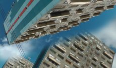 Myriam Thyes, Apotheosis of Glasgow High-rises (2013-2014), HD Video für Projektion an die Decke, 6:30, stereo