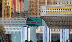 Myriam Thyes, Apotheosis of Glasgow High-rises (2013-2014), HD Video für Projektion an die Decke, 6:30, stereo