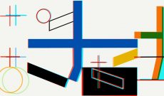 Myriam Thyes, Kreuz und Fläche zu Raum (2017). 3D-Still für Stereo-Brille (Rot / Türkis).