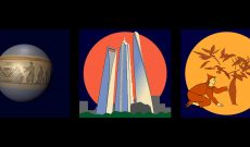 Trisolaris Chinoiserie, Myriam Thyes, 2021. Animation, 3:30, loop, silent. UHD 3 in 1 version and 3 channel video installation. Video still.