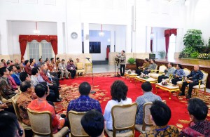 President Jokowi delivered a remarks when met power plant investors, at the State Palace, Jakarta, on Tuesday (22/12)