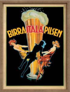 Birra Itala Pilsen 1920 - Canvas on Board Coyote Oak Shelf