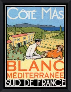 Blanc Mediterranee - Canvas on Board Black Shelf