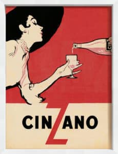 Cinzano - Canvas on Board White Shelf