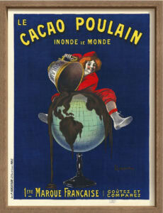 Le cacao Poulain inonde le monde, 1911 - Canvas on Board Coyote Oak Shelf