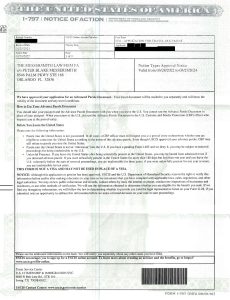 Redacted notice: Advance Parole Approval