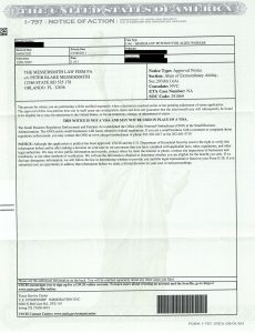 Redacted notice: EB1A Extraordinary Ability Approval
