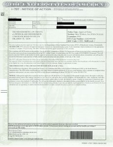 Redacted notice: EB3 Immigrant Petition Approval