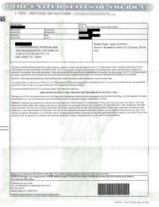 Redacted notice: I-130 Family Petition Approval