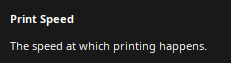 cura print speed description