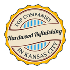Top hardwood refinishing company in Kansas City badge