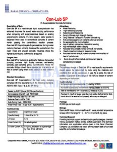 Con-Lub SP (Water Reducer/Plasticizer)