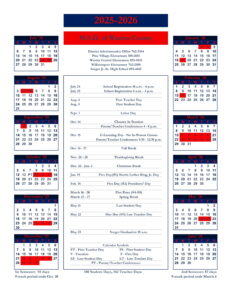 M.S.D. of Warren County CALENDAR