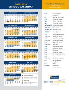 Des Moines Public Schools calendar