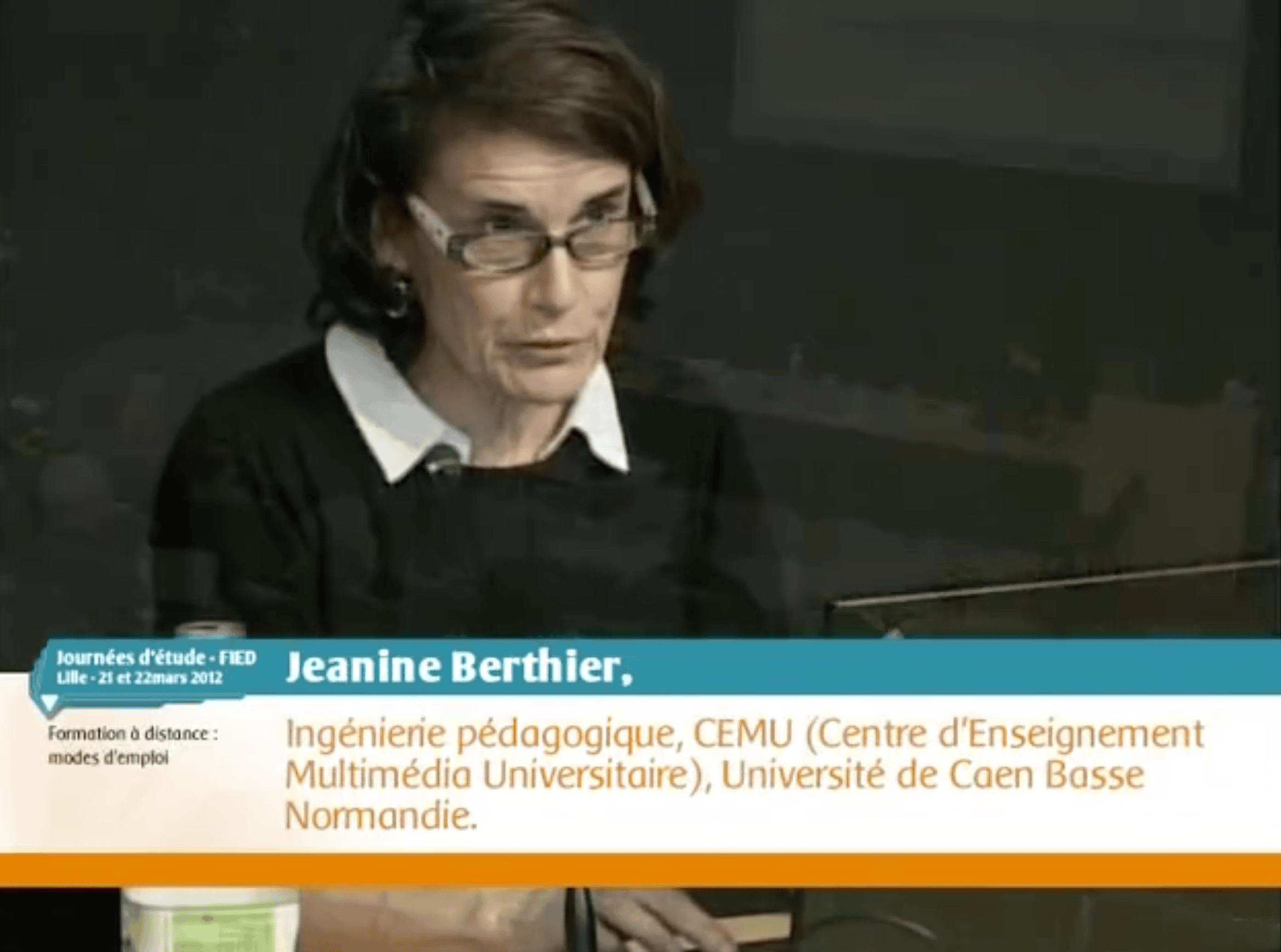 Jeanine Berthier Université de Caen