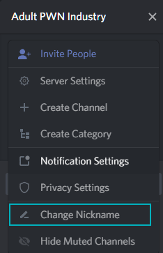 Discord Change Nickname