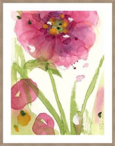 Pink Wildflower - 5cm White Border