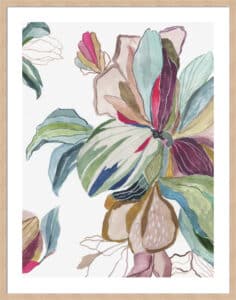 Tropical Botanical Study I - 5cm White Border Box Natural