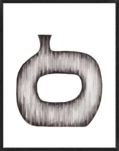 Gradient Curves 1 - 5cm White Border Box Black
