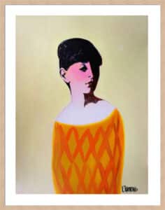 Yellow Pullover - 5cm White Border Box Natural