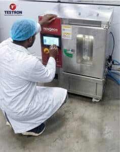 Testron PET Bottle Burst Tester Bottle Top Load Tester and Bottle Wall Thickness Tester installed at Araak Food Industries