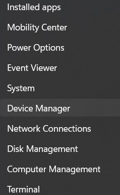 open device manager windows 11