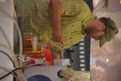 Stefan beim Arbeiten auf dem Sommerfestival der Kulturen 2013