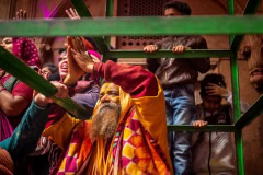Sadhu beim Holi Fest