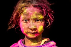 A-child-played-Holi