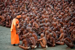 Sadhu aspirants at the Kumbh Mela Sadhu aspirants at the Kumbh Mela