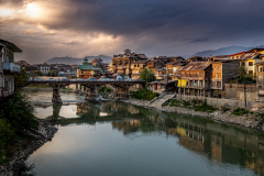 Der Fluss Jhelam in Srinagar Der Fluss Jhelam in Srinagar