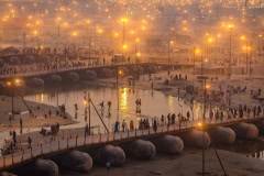 POntobrücken über den Ganges -  Kumbh Mela 2013 in Allhabad