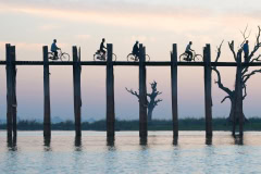 The U Bein Bridge in Amarapura, Mandalay