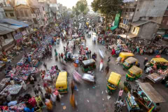 Strassenmarkt in Ahmedabad, Indien