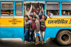 Busfahrer in Kalkutta, Indien Busfahrer in Kalkutta, Indien