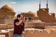 Über den Dächern von Yazd, Iran